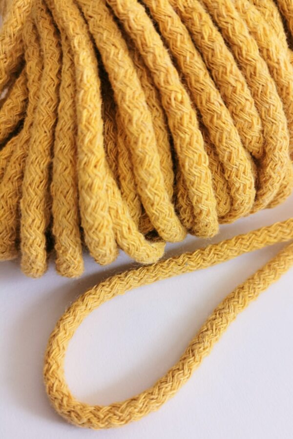 Sznurek bawełniany 5 mm MUSTARD