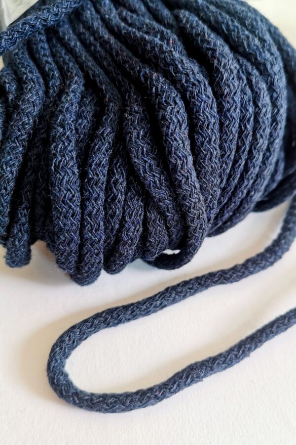 Sznurek bawełniany 5 mm NAVY BLUE