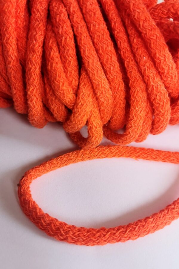 Sznurek bawełniany 5 mm ORANGE