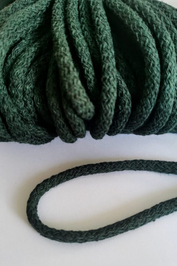 Sznurek bawełniany 5 mm BOTTLE GREEN