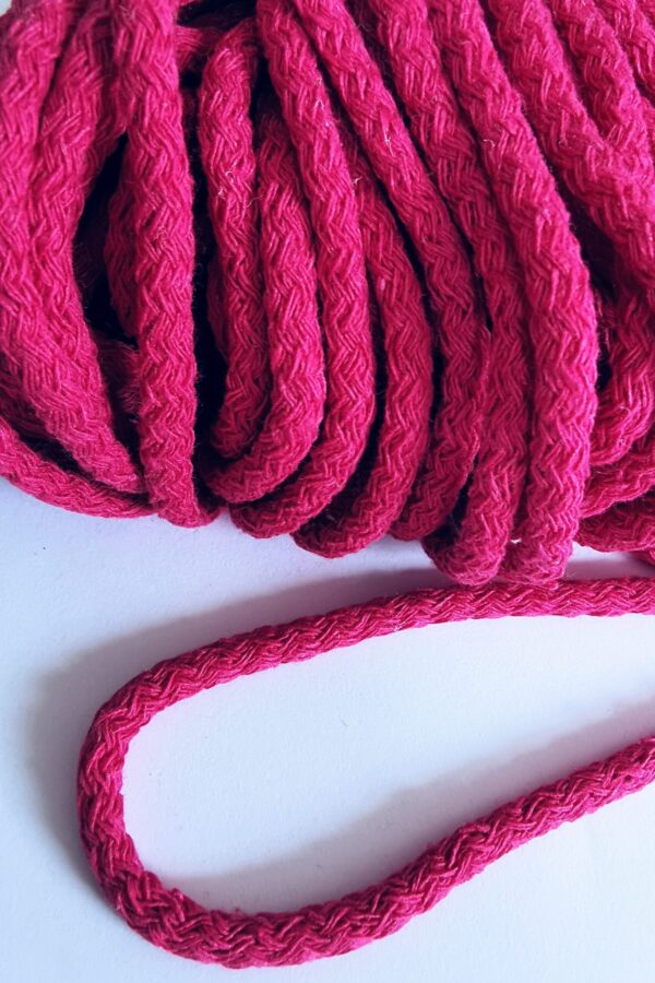 Sznurek bawełniany 5 mm FUCHSIA