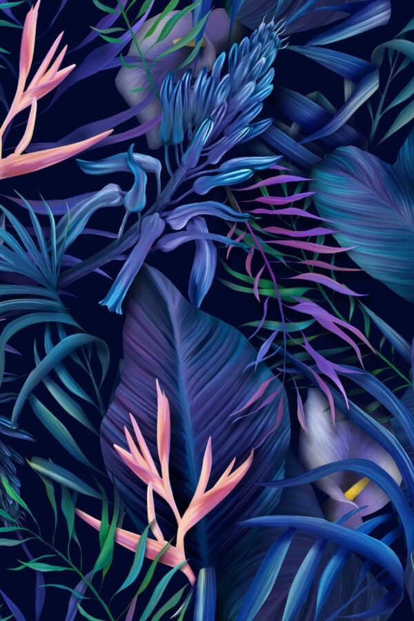 Jersey Calla in blue palms