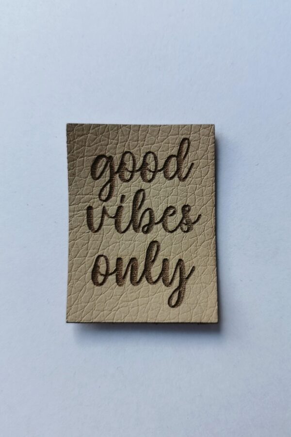 Lederen - good vibes only - Sandy beige
