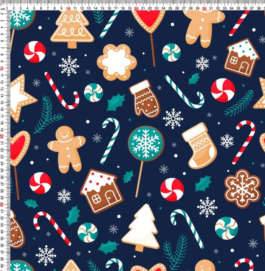Gingerbread on navy blue - Afbeelding 3