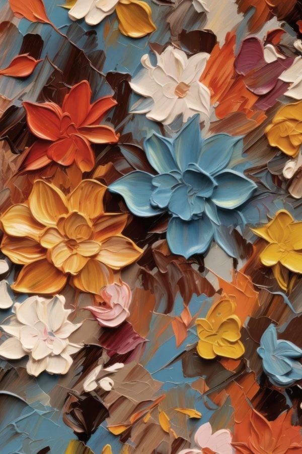 Newly painted blooms