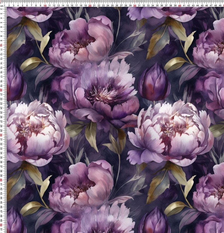 Purple peonies and green leaves - Image 3