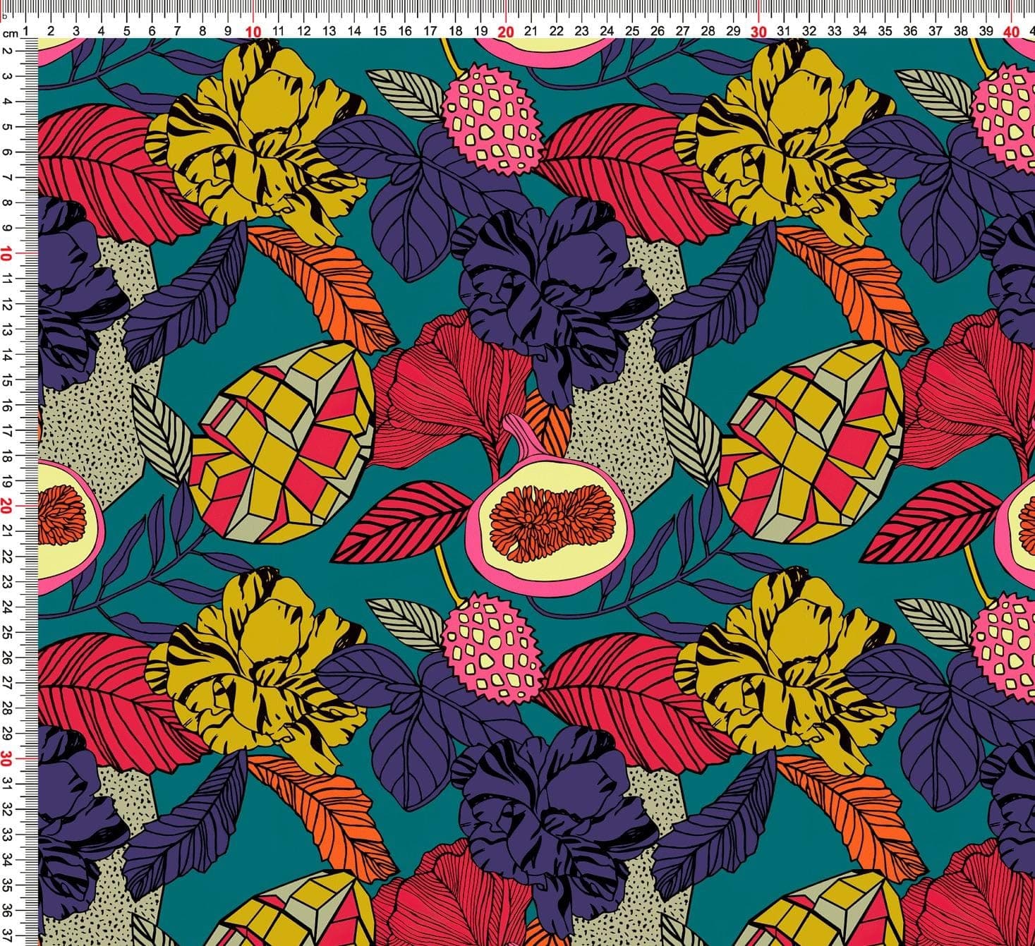 Fruits and tropical flowers kupon 0,6 m - obrazek 2